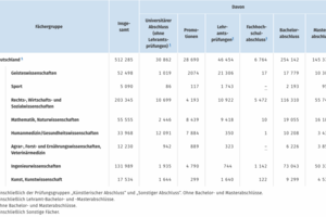 Zahl der Hochschulabschlüsse 2019 um 3 % gestiegen